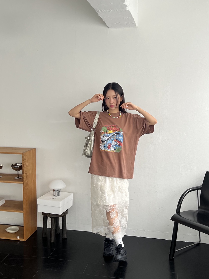 SUNDER MARKET韓國㊣直郵東大門代購女裝新品推薦25春夏T恤SUNDER MARKETT恤