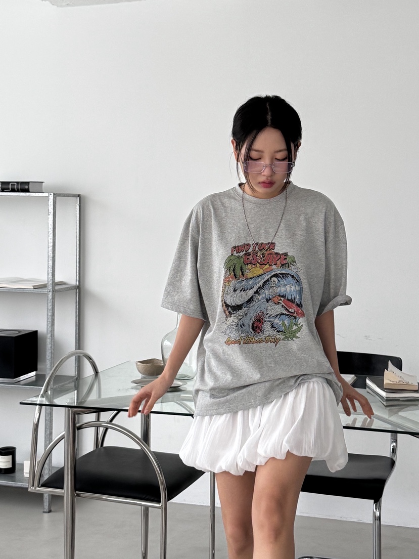SUNDER MARKET韓國㊣直郵東大門代購女裝新品推薦25春夏T恤SUNDER MARKETT恤