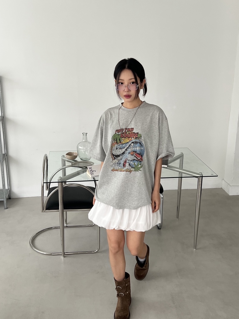 SUNDER MARKET韓國㊣直郵東大門代購女裝新品推薦25春夏T恤SUNDER MARKETT恤圖色3