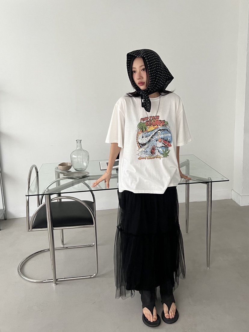 SUNDER MARKET韓國㊣直郵東大門代購女裝新品推薦25春夏T恤SUNDER MARKETT恤圖色4