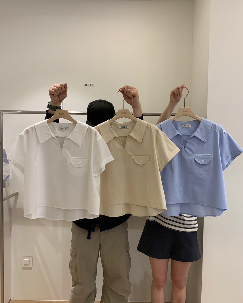 JUEDE（此品牌容易投訴）韓國直郵㊣女裝新款時尚襯衫蕾絲衫JUEDE襯衫/蕾絲衫
