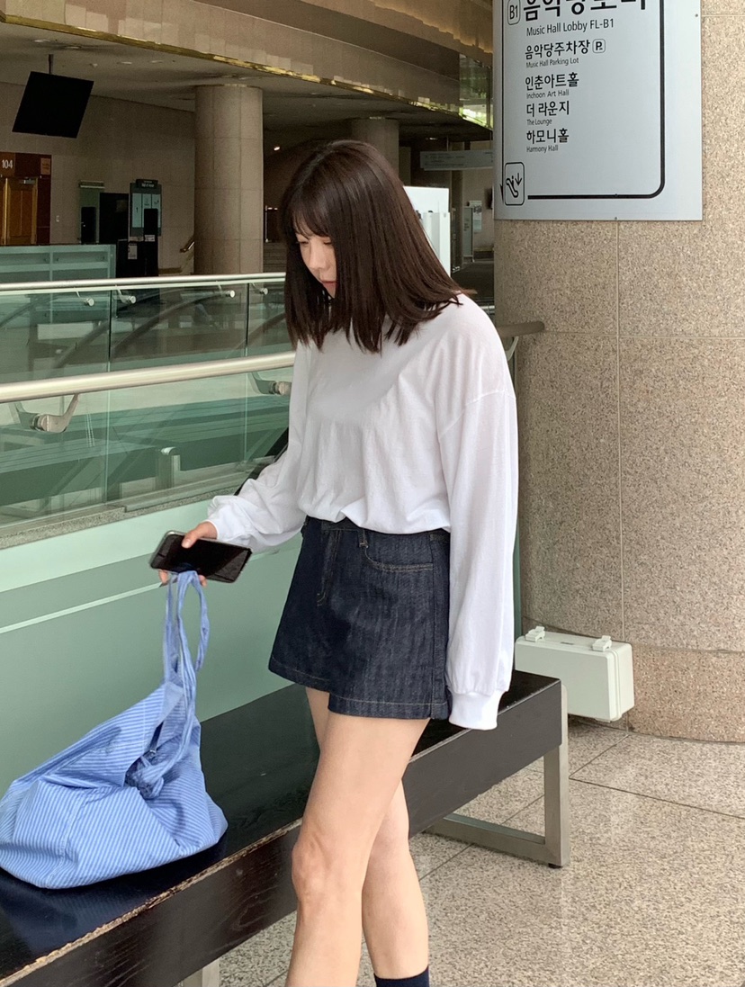 COURGETTE韓國㊣直郵東大門代購女裝新品休閑人氣25春夏長袖T恤COURGETTE長袖T恤