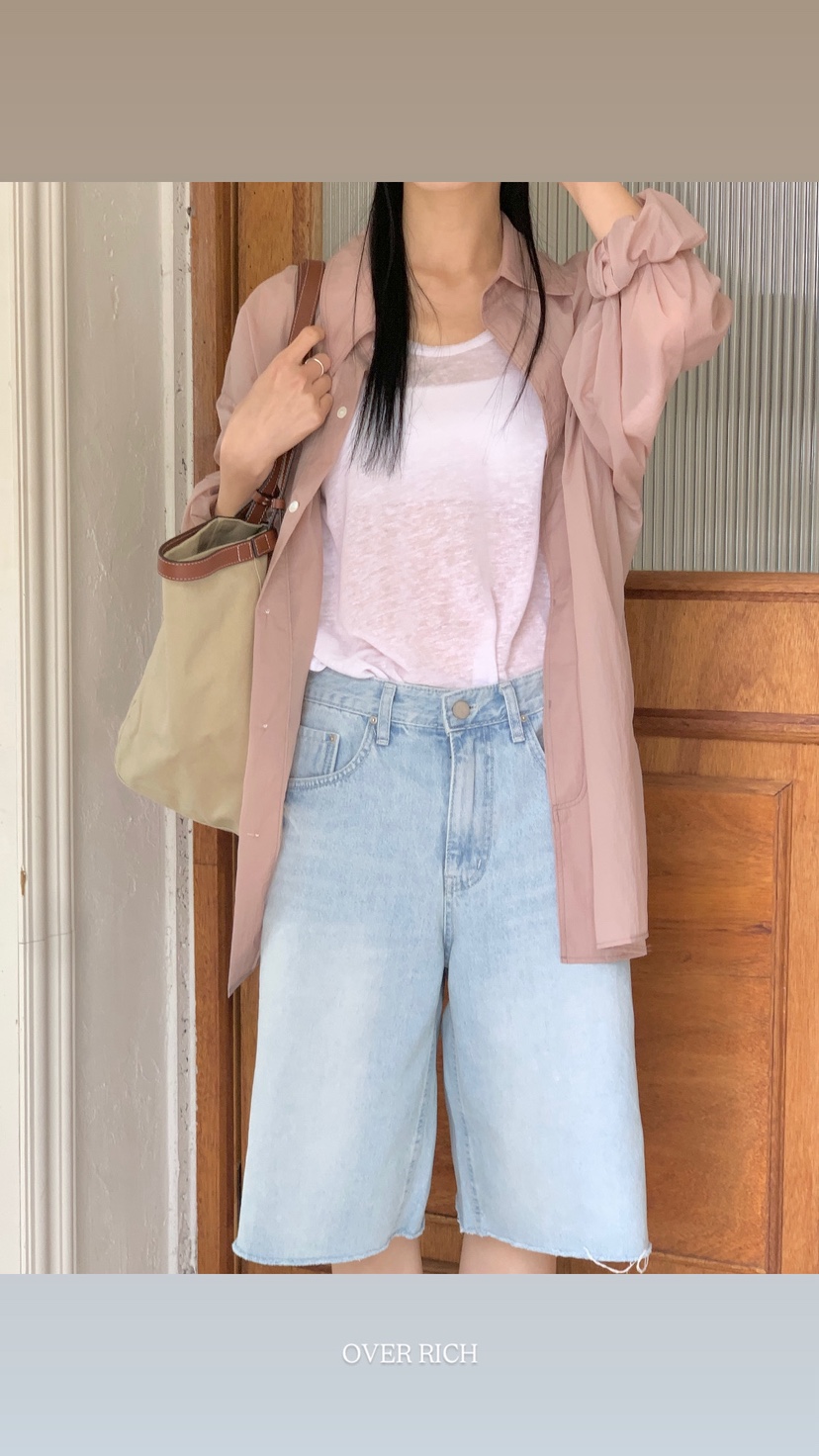 OVER RICH韓國直郵㊣東大門實拍女裝新品熱賣休閑襯衫蕾絲衫OVER RICH襯衫/蕾絲衫