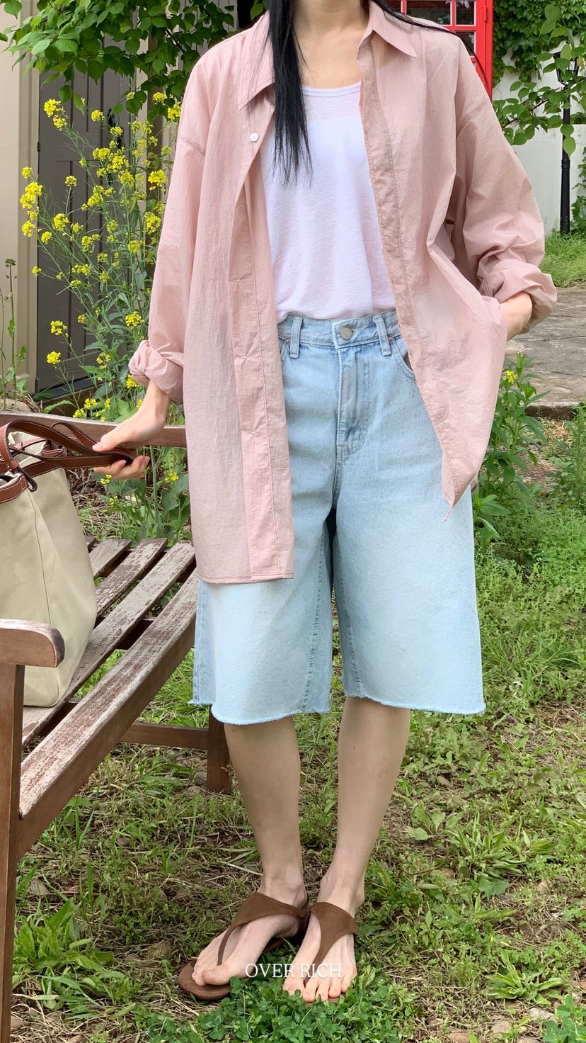 OVER RICH韓國直郵㊣東大門實拍女裝新品熱賣休閑襯衫蕾絲衫OVER RICH襯衫/蕾絲衫