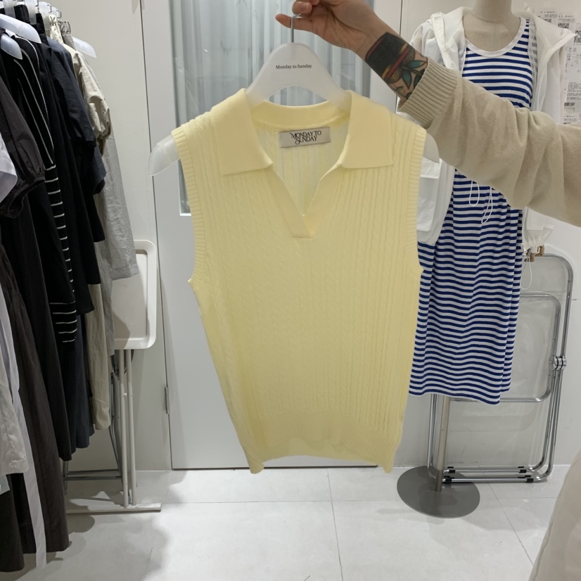 MONDAY TO SUNDAY韓國直郵㊣東大門實拍女裝新品人氣吊帶背心MONDAY TO SUNDAY吊帶/背心