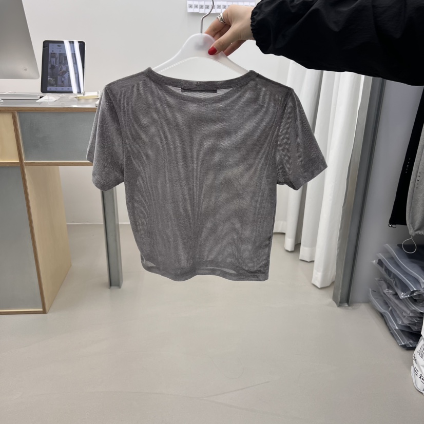 STAINLESS直郵韓國代購㊣女裝新品時尚熱賣人氣25春夏T恤天鵝絨STAINLESST恤