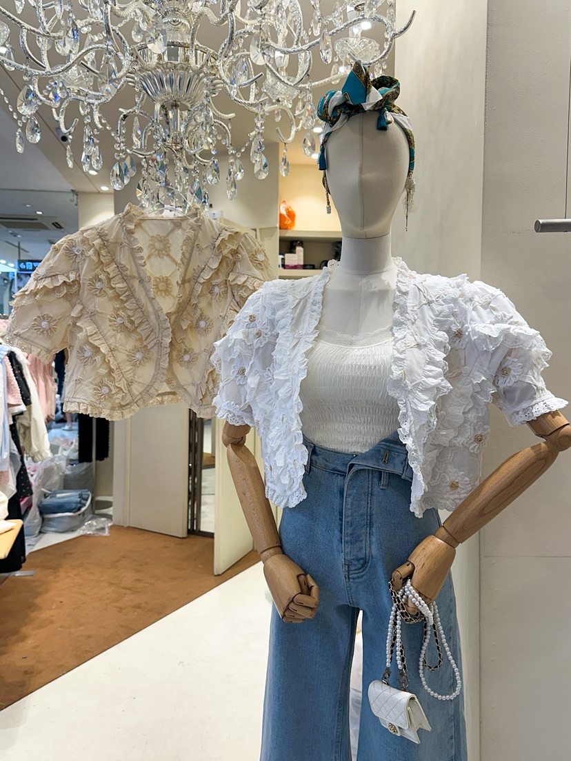81 MARKET-L韓國直郵㊣女裝新款25春夏人氣休閑襯衫蕾絲衫81 MARKET-L襯衫/蕾絲衫