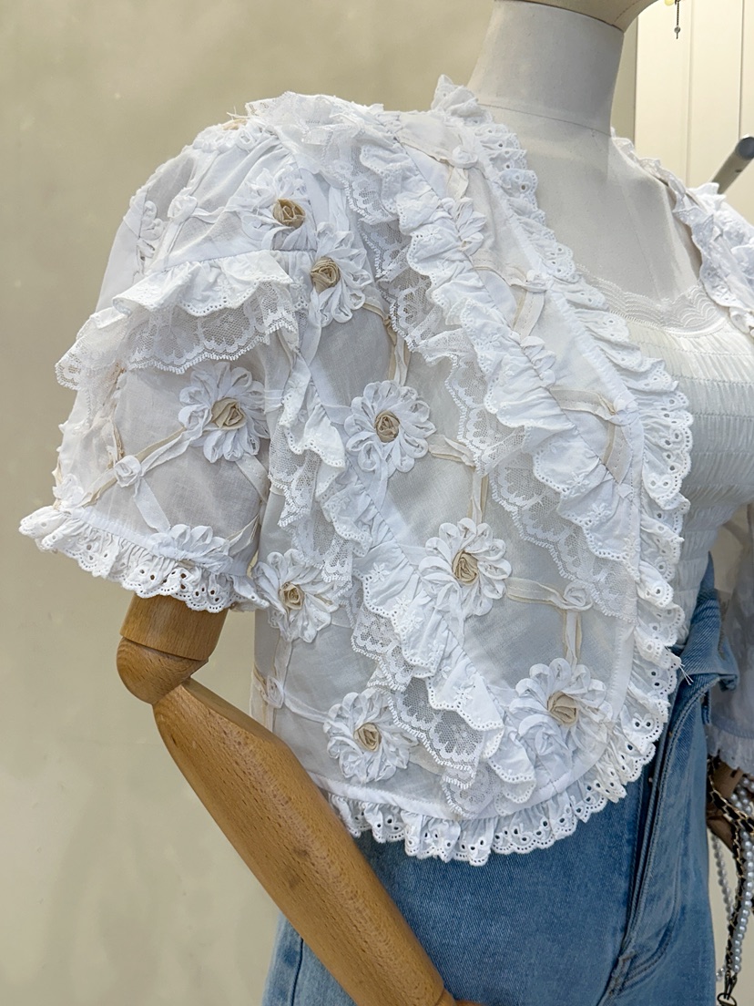 81 MARKET-L韓國直郵㊣女裝新款25春夏人氣休閑襯衫蕾絲衫81 MARKET-L襯衫/蕾絲衫