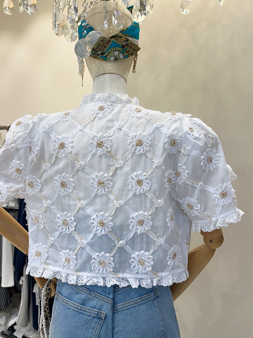 81 MARKET-L韓國直郵㊣女裝新款25春夏人氣休閑襯衫蕾絲衫81 MARKET-L襯衫/蕾絲衫