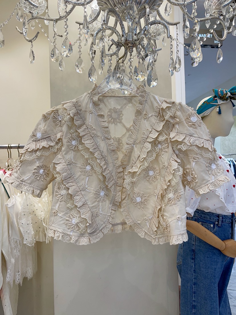 81 MARKET-L韓國直郵㊣女裝新款25春夏人氣休閑襯衫蕾絲衫81 MARKET-L襯衫/蕾絲衫圖色2
