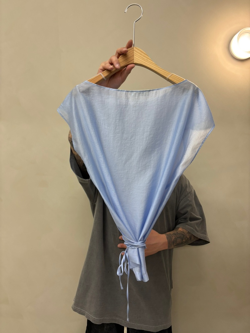 KONI直郵韓國代購㊣女裝新品熱賣25春夏休閑襯衫蕾絲衫含腰繩KONI襯衫/蕾絲衫