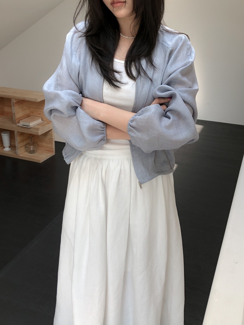 LONG PEAK直郵韓國代購㊣女裝新品25春夏人氣休閑夾克亞麻LONG PEAK夾克