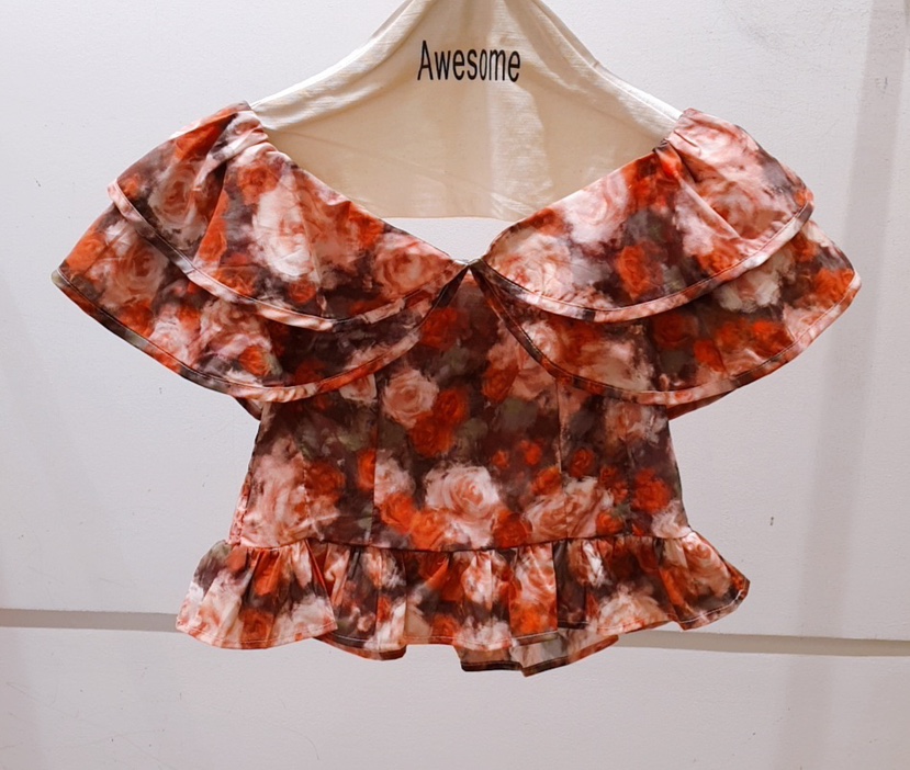 AWESOME-P韓國直郵㊣女裝新品25春夏人氣推薦休閑襯衫蕾絲衫AWESOME-P襯衫/蕾絲衫