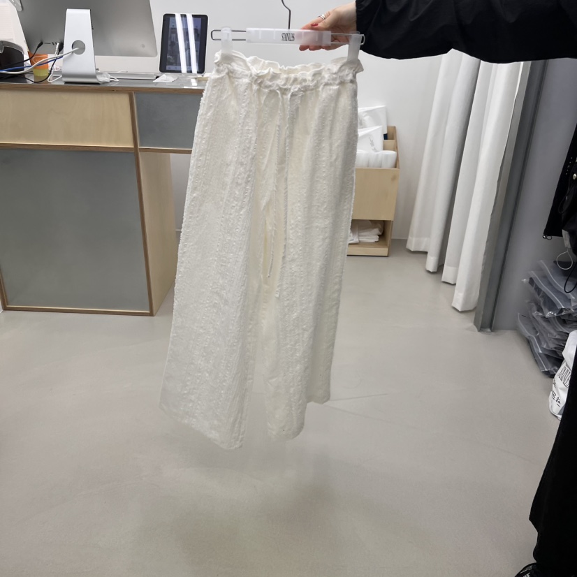 STAINLESS韓國㊣直郵東大門代購女裝新品25春夏時尚休閑褲亞麻STAINLESS休閑褲