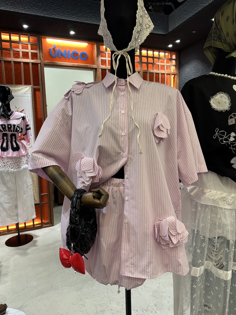 UNICO-p韓國直郵㊣女裝新品休閑時尚人氣推薦25春夏襯衫蕾絲衫UNICO-p襯衫/蕾絲衫