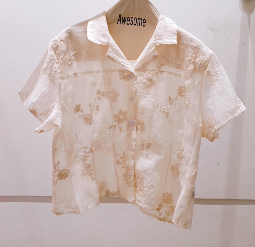 AWESOME-P韓國㊣直郵東大門代購女裝新款人氣時尚襯衫蕾絲衫AWESOME-P襯衫/蕾絲衫圖色1