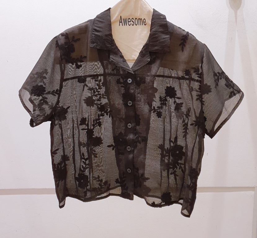 AWESOME-P韓國㊣直郵東大門代購女裝新款人氣時尚襯衫蕾絲衫AWESOME-P襯衫/蕾絲衫圖色2