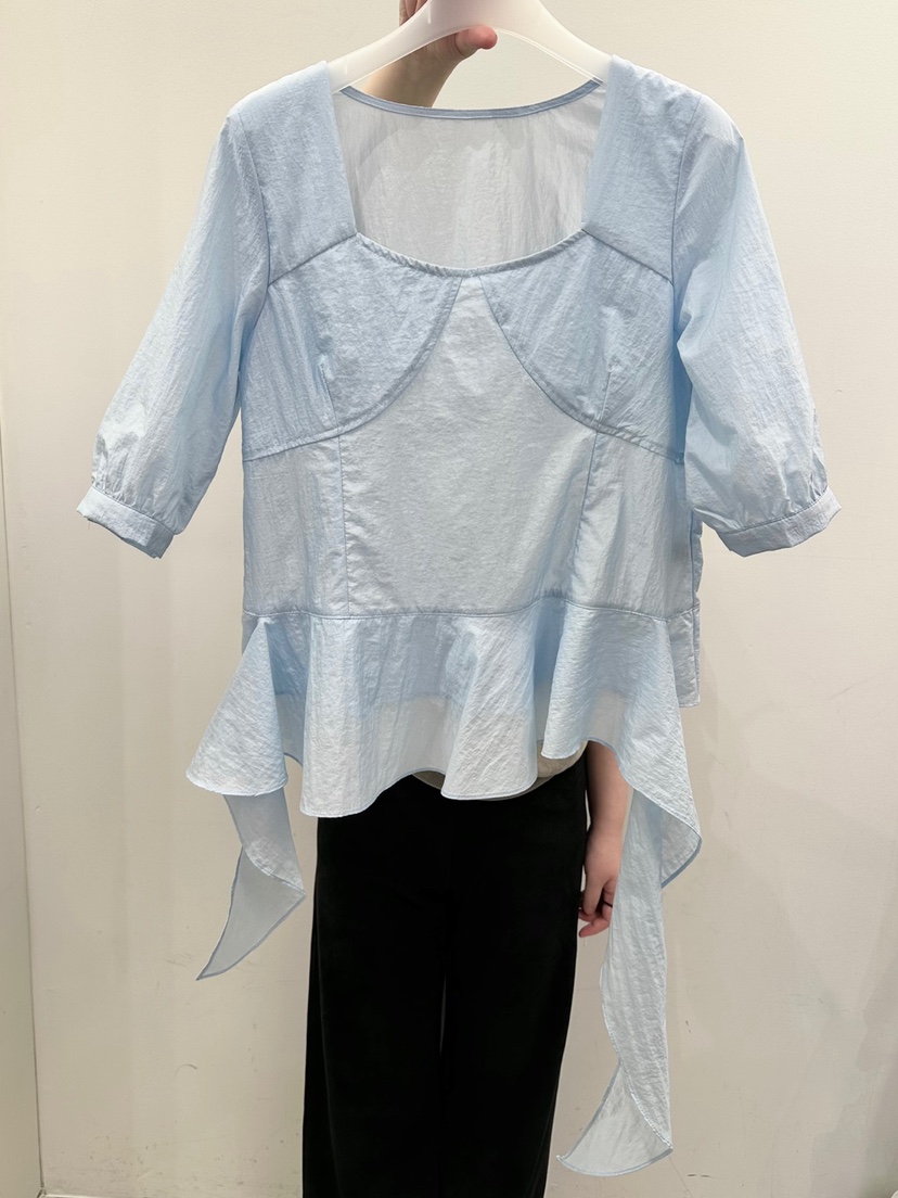 ANDTERRACE韓國㊣直郵東大門代購女裝新款時尚休閑襯衫蕾絲衫ANDTERRACE襯衫/蕾絲衫圖色2