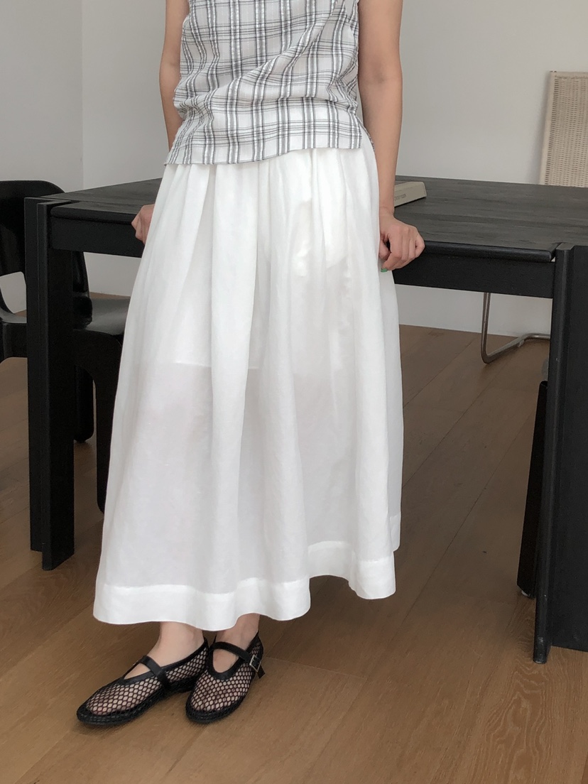 LONG PEAK韓國㊣直郵東大門代購女裝新品人氣長裙喇叭亞麻LONG PEAK長裙
