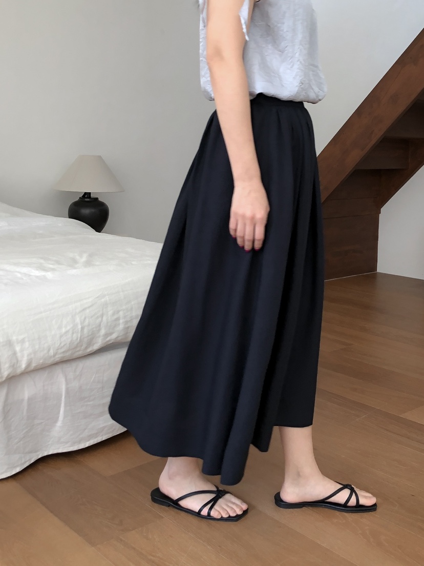 LONG PEAK韓國㊣直郵東大門代購女裝新品人氣長裙喇叭亞麻LONG PEAK長裙