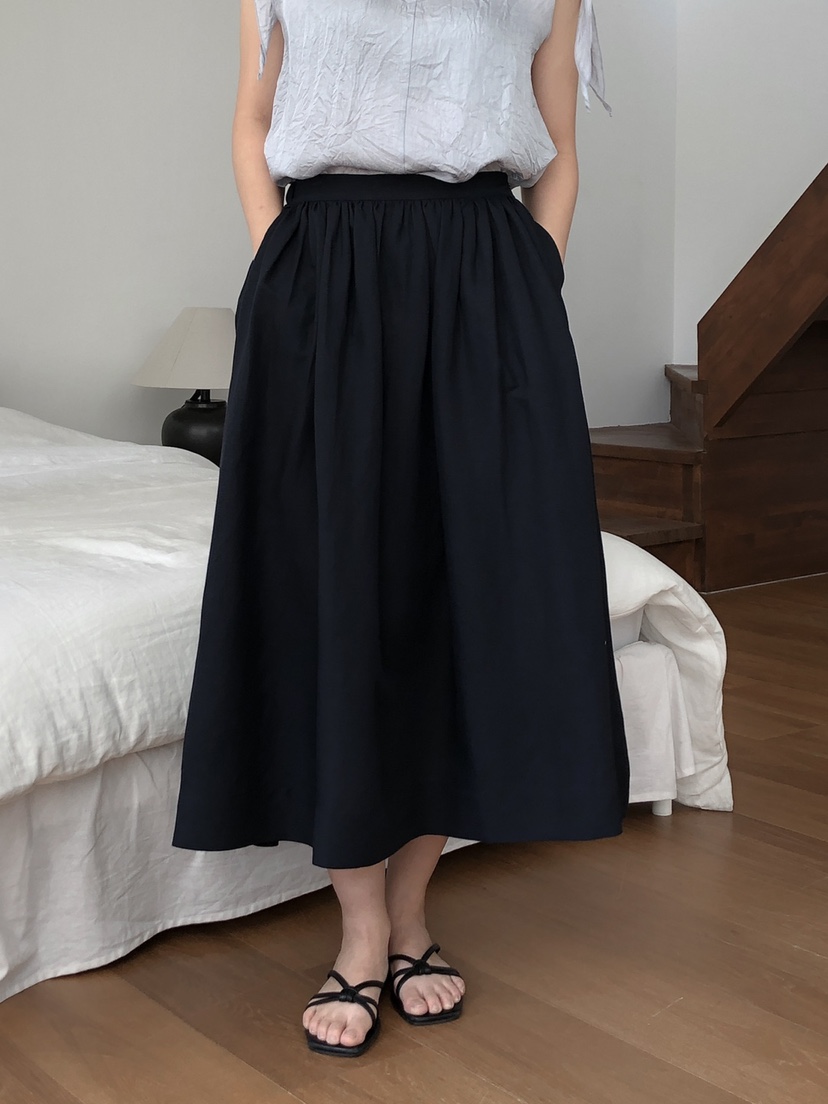 LONG PEAK韓國㊣直郵東大門代購女裝新品人氣長裙喇叭亞麻LONG PEAK長裙