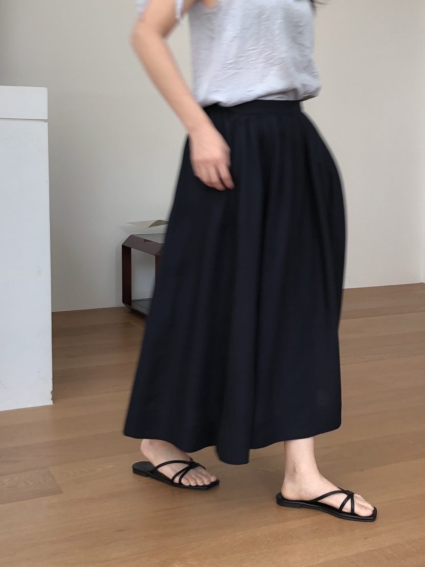 LONG PEAK韓國㊣直郵東大門代購女裝新品人氣長裙喇叭亞麻LONG PEAK長裙