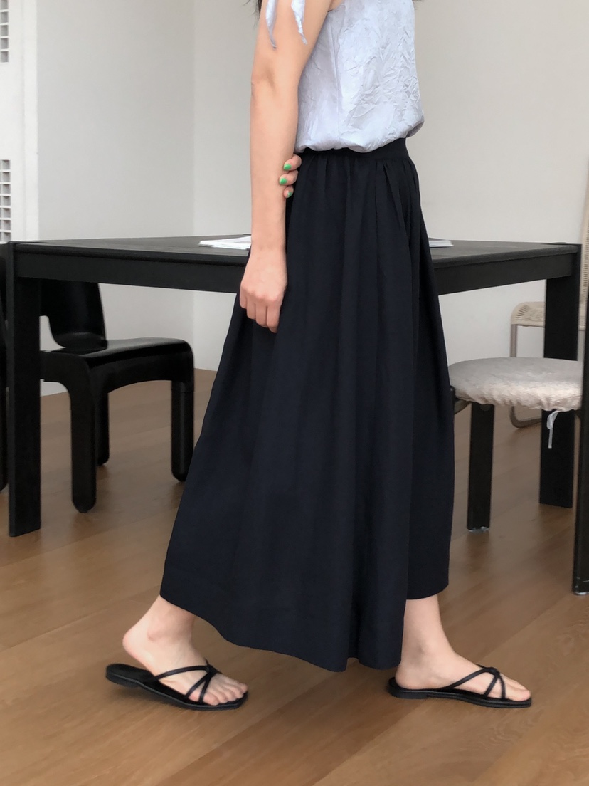 LONG PEAK韓國㊣直郵東大門代購女裝新品人氣長裙喇叭亞麻LONG PEAK長裙