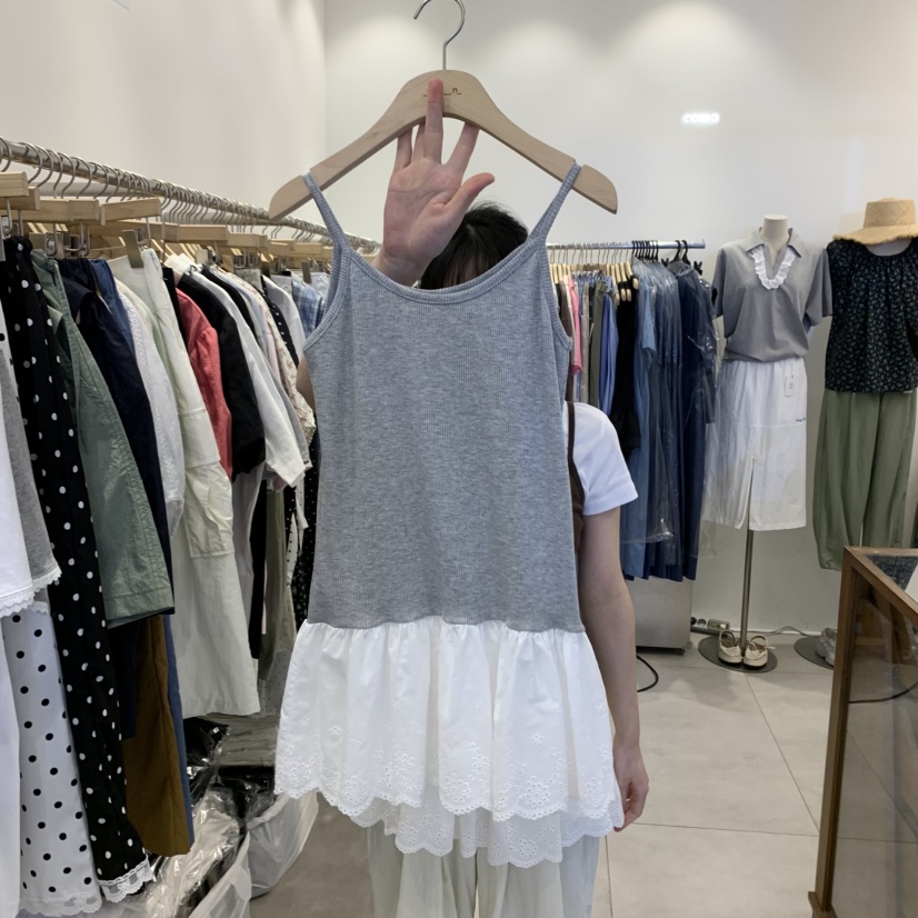 TAN&COMO韓國直郵㊣女裝新款時尚熱賣25春夏人氣吊帶背心tan-COMO吊帶/背心圖色2