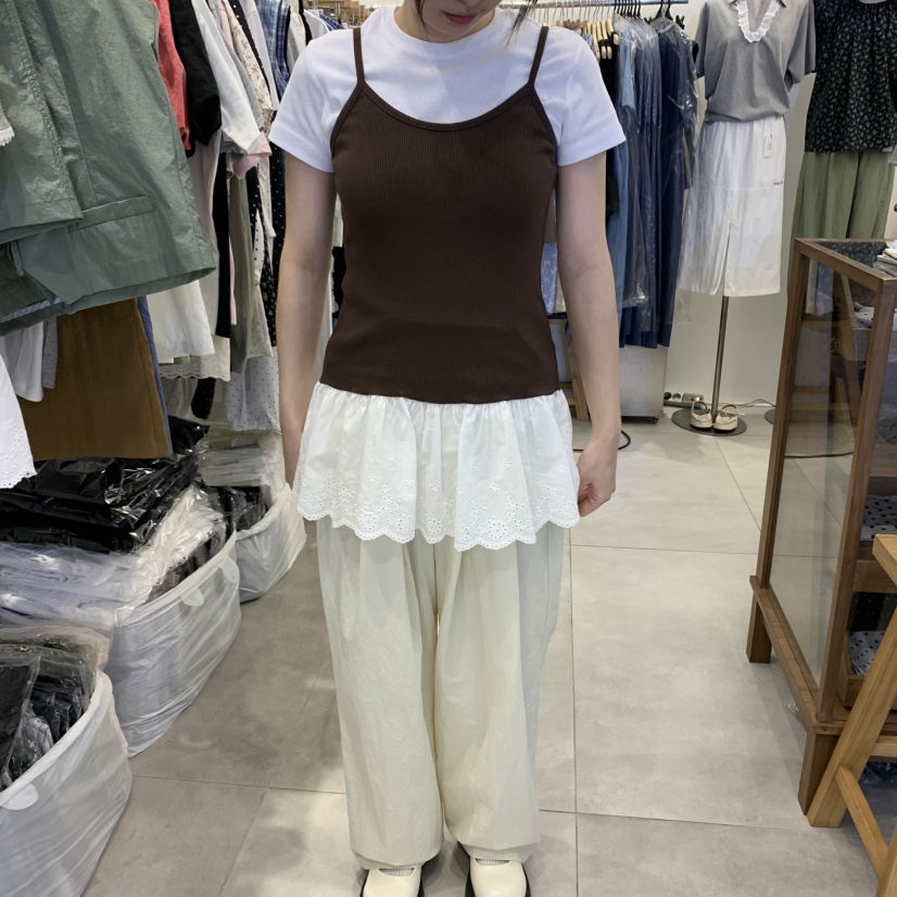 TAN&COMO韓國直郵㊣女裝新款時尚熱賣25春夏人氣吊帶背心tan-COMO吊帶/背心圖色4