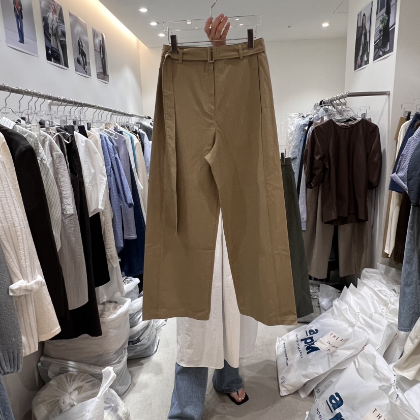 THE REST韓國直郵㊣女裝新品休閑熱賣時尚25春夏休閑褲含腰帶THE REST/UNNOEUD休閑褲圖色4