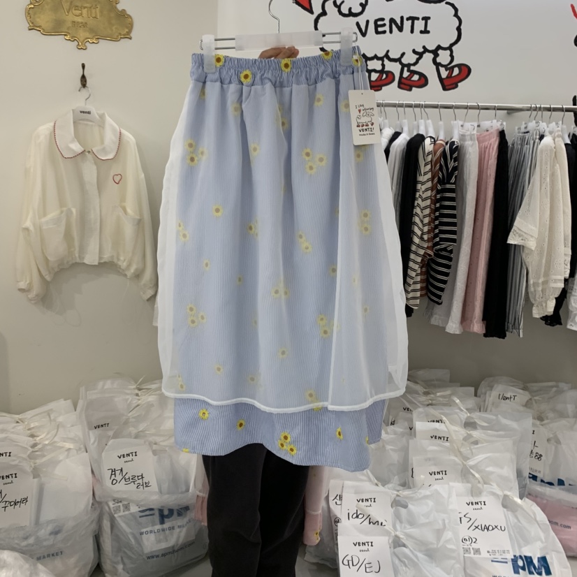 VENTI韓國直郵㊣女裝新款25春夏休閑推薦熱賣時尚半身裙中短裙VENTI半身裙/中短裙