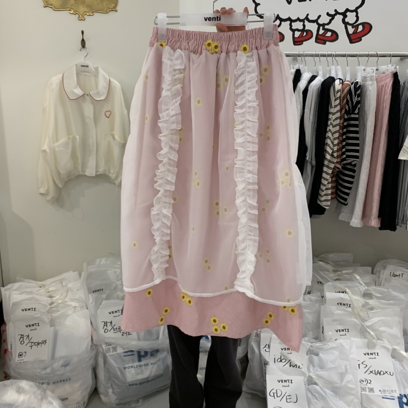 VENTI韓國直郵㊣女裝新款25春夏休閑推薦熱賣時尚半身裙中短裙VENTI半身裙/中短裙圖色2
