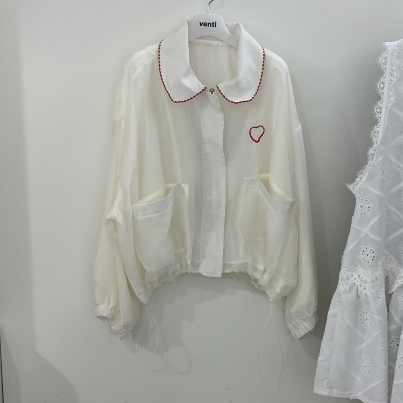 VENTI韓國直郵㊣東大門實拍女裝新品推薦休閑熱賣25春夏夾克刺繡VENTI夾克圖色2