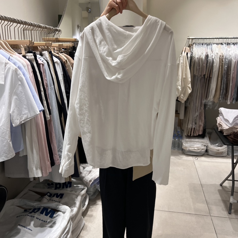 NAVYBURST韓國㊣直郵東大門代購女裝新品時尚襯衫蕾絲衫兜帽亞麻NAVY BURST襯衫/蕾絲衫