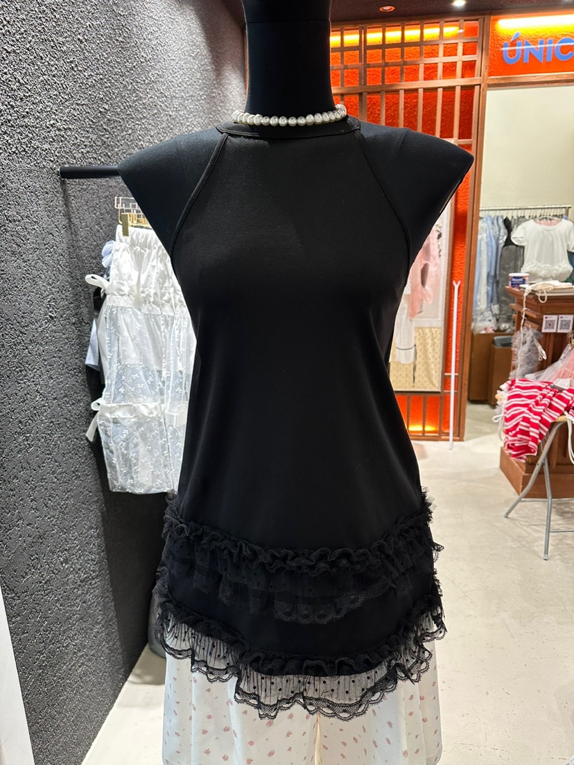 UNICO-p韓國直郵㊣東大門實拍女裝新款人氣休閑吊帶背心蕾絲UNICO-p吊帶/背心