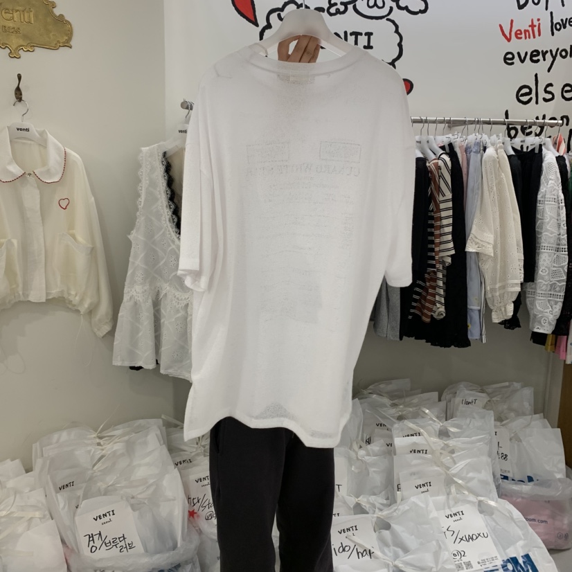 VENTI直郵韓國代購㊣女裝新品25春夏時尚休閑推薦熱賣人氣T恤VENTIT恤