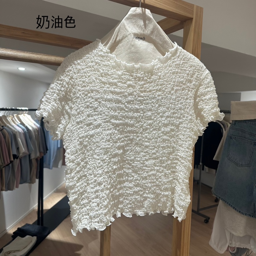 APPROACH0.1韓國直郵㊣東大門實拍女裝新品熱賣25春夏休閑T恤APPROACH0.1T恤圖色2