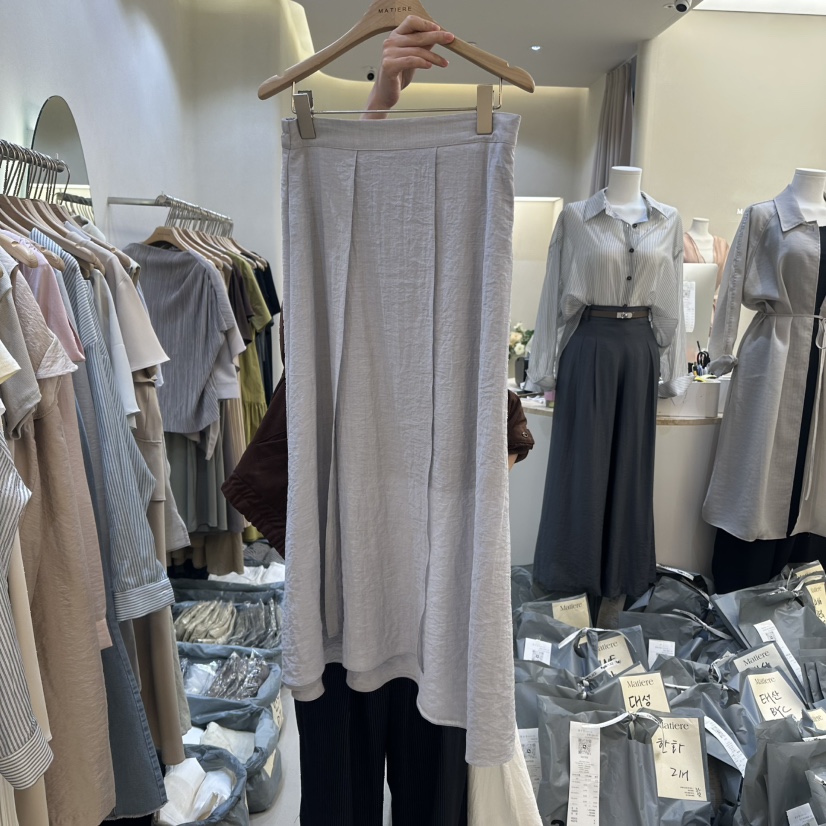 MATIERE直郵韓國代購㊣女裝新品熱賣休閑人氣25春夏時尚長裙MATIERE長裙圖色2