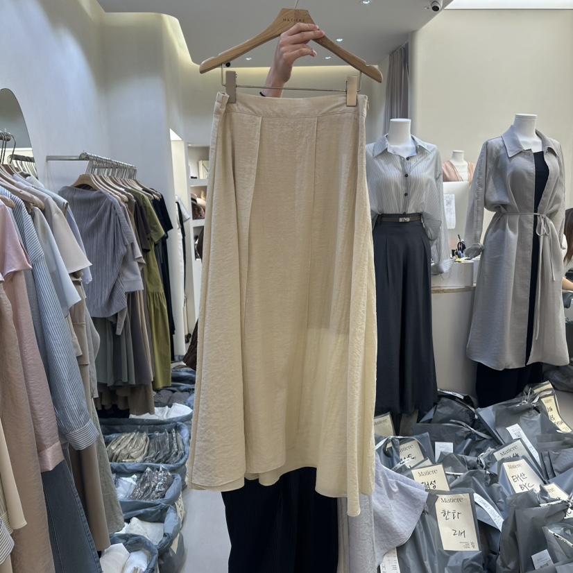 MATIERE直郵韓國代購㊣女裝新品熱賣休閑人氣25春夏時尚長裙MATIERE長裙圖色3