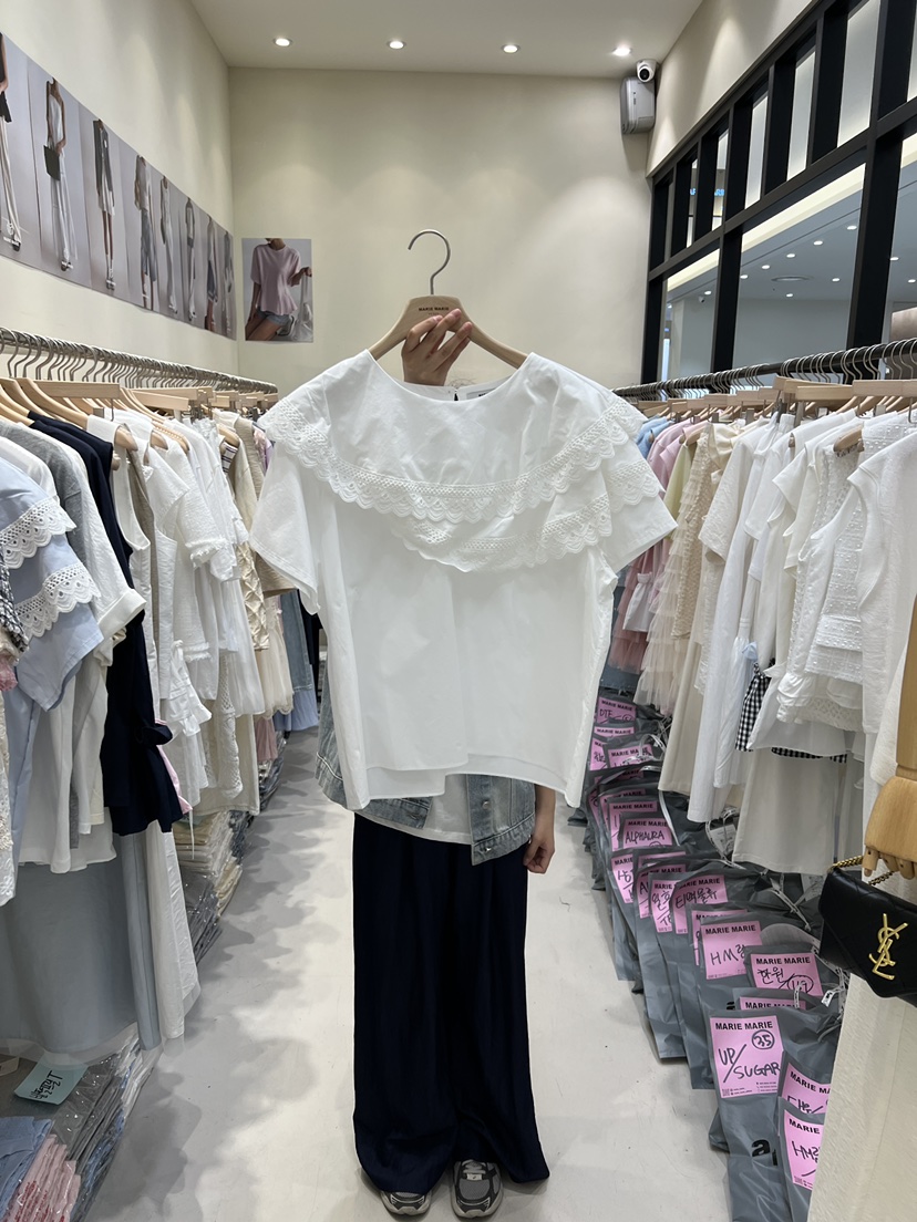 MARIE MARIE直郵韓國代購㊣女裝新品人氣推薦襯衫蕾絲衫蕾絲MARIE MARIE襯衫/蕾絲衫