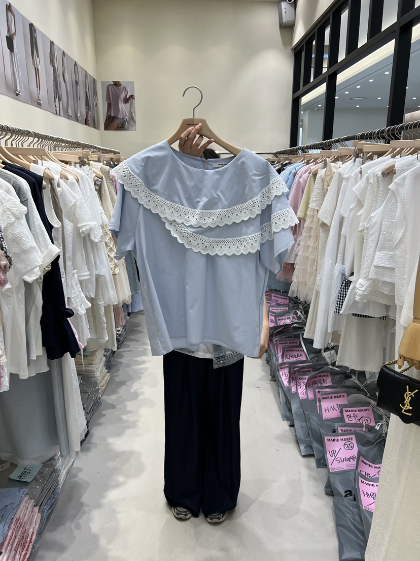 MARIE MARIE直郵韓國代購㊣女裝新品人氣推薦襯衫蕾絲衫蕾絲MARIE MARIE襯衫/蕾絲衫圖色2