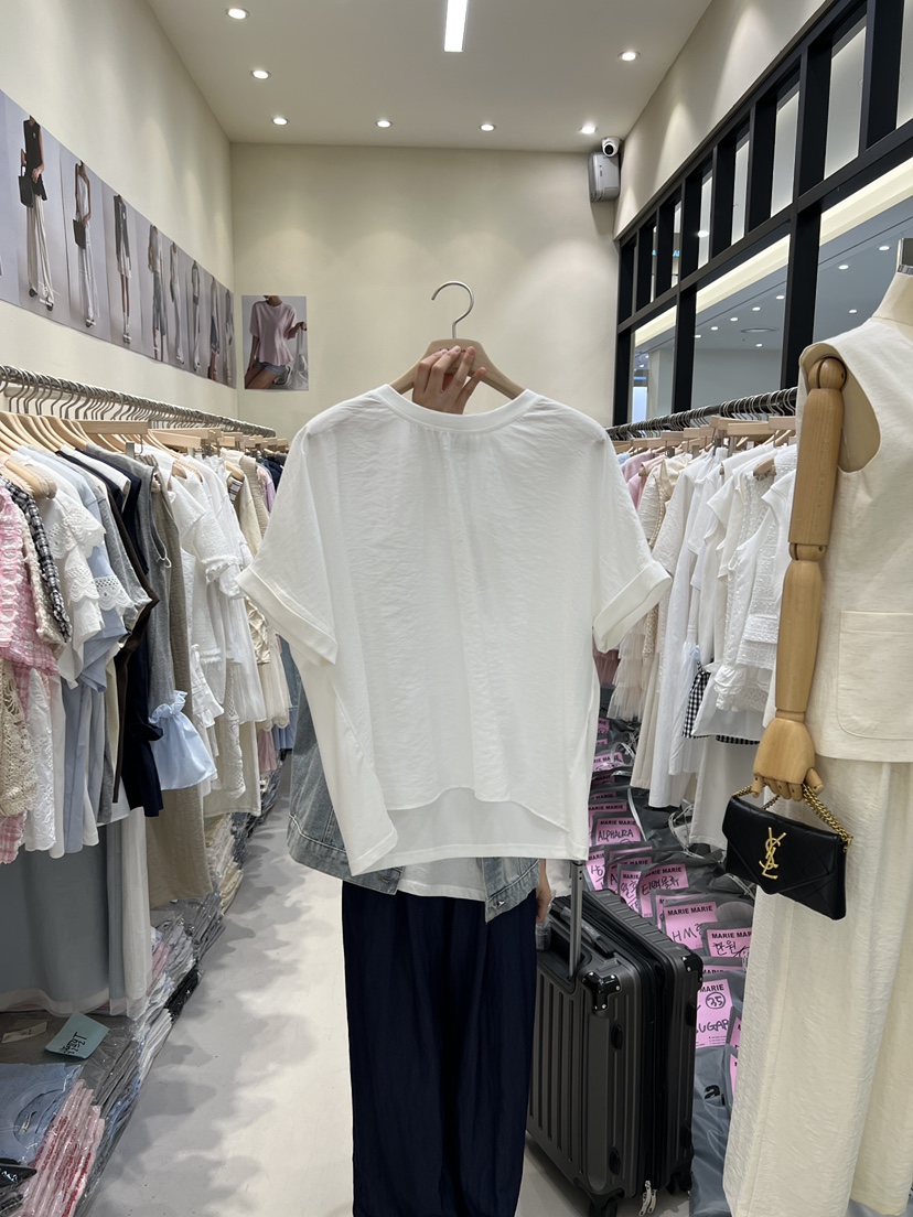 MARIE MARIE韓國直郵㊣女裝新品熱賣休閑25春夏時尚推薦T恤MARIE MARIET恤圖色2