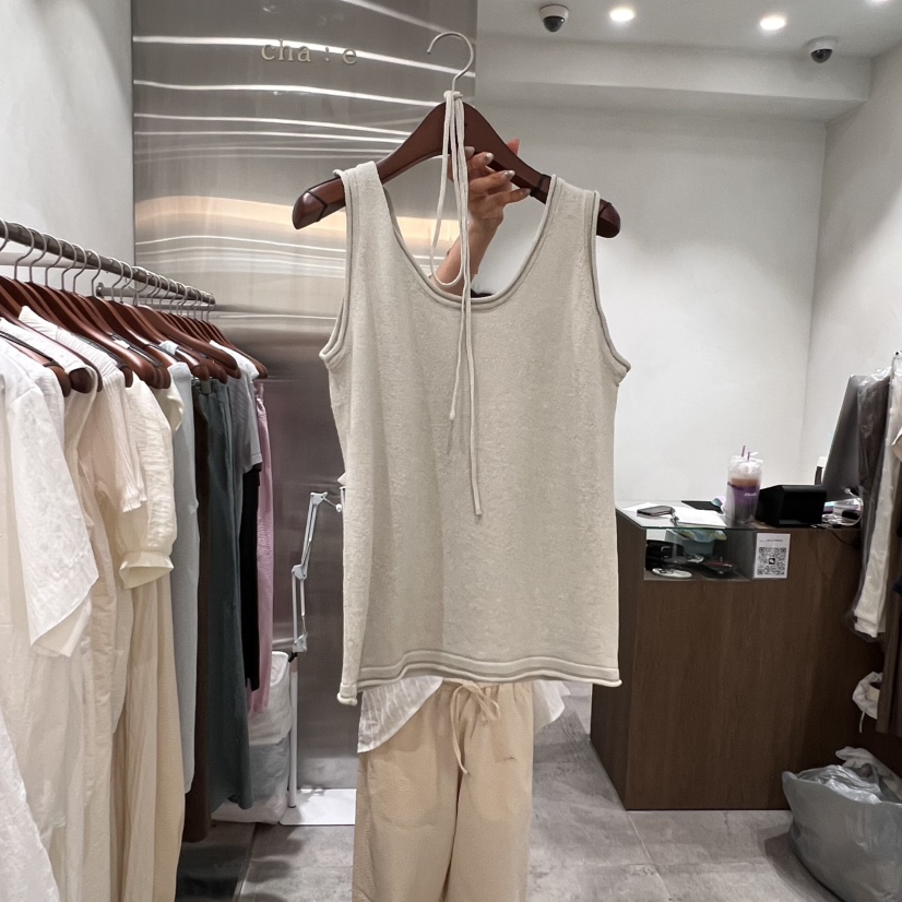 CHAE直郵韓國代購㊣女裝新品25春夏時尚人氣吊帶背心含腰繩CHAE吊帶/背心圖色4