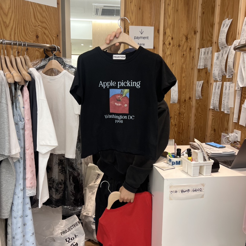 PROJECTVIEW韓國直郵㊣女裝新款25春夏推薦熱賣人氣時尚T恤PROJECTVIEWT恤圖色3