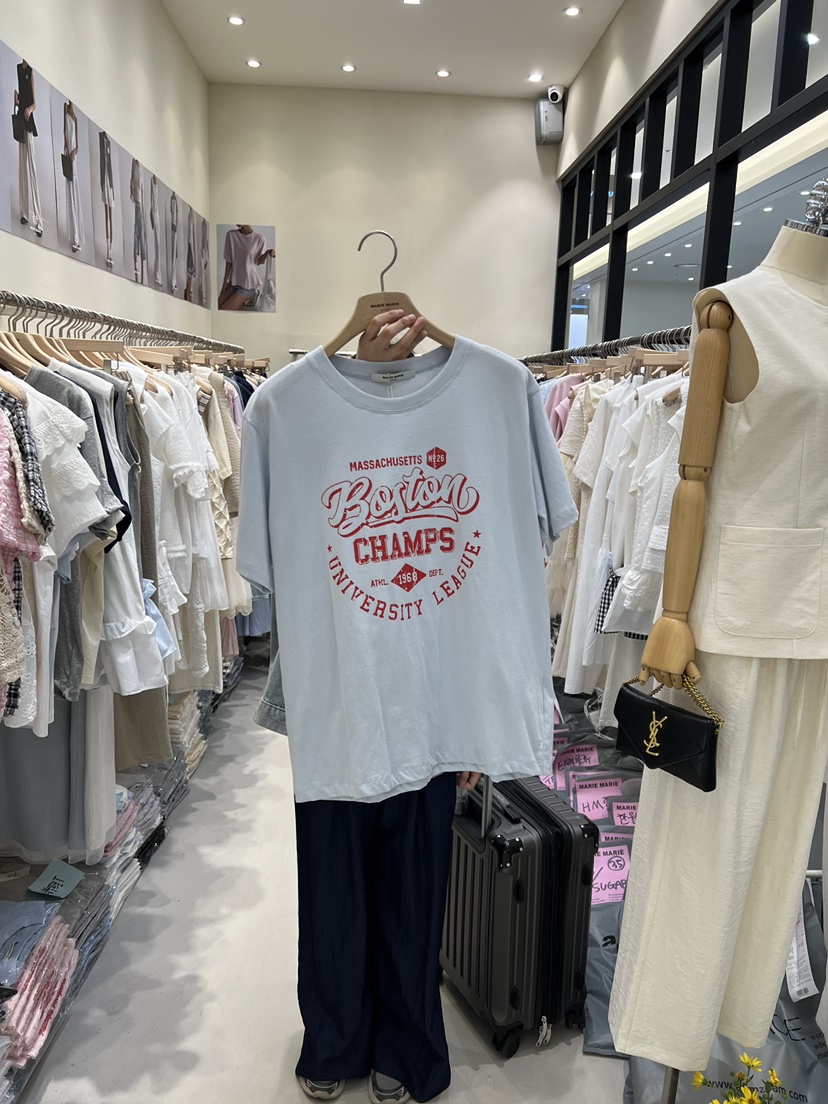 MARIE MARIE韓國㊣直郵東大門代購女裝新品時尚休閑25春夏T恤MARIE MARIET恤圖色2