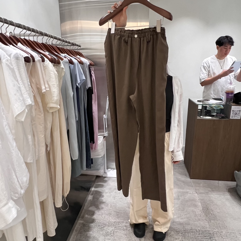 CHAE直郵韓國代購㊣女裝新款熱賣時尚人氣推薦休閑褲亞麻布CHAE休閑褲