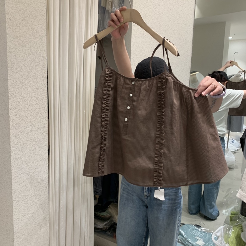 SSEMIENNE直郵韓國代購㊣女裝新品25春夏休閑人氣熱賣吊帶背心SSEMIENNE吊帶/背心圖色2