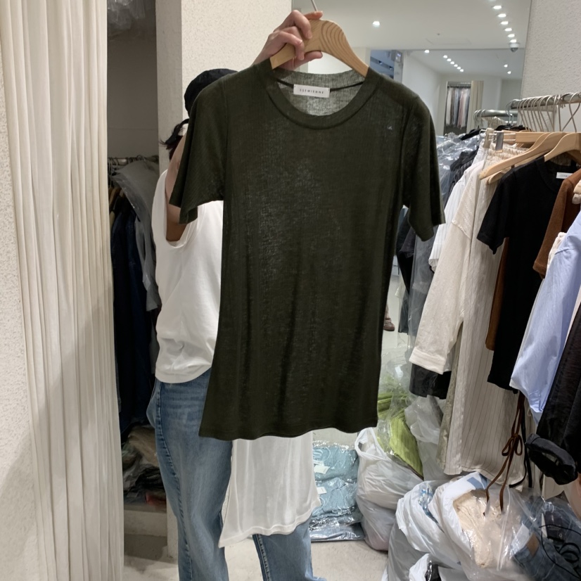 SSEMIENNE韓國㊣直郵東大門代購女裝新款人氣時尚推薦休閑T恤SSEMIENNET恤圖色2
