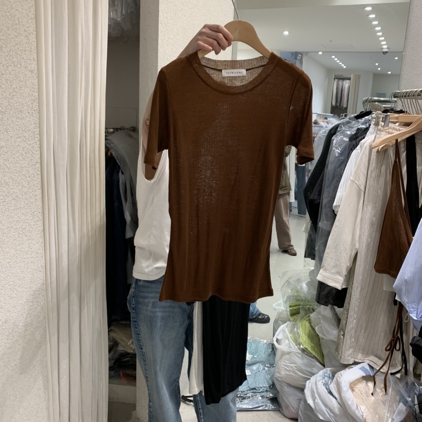 SSEMIENNE韓國㊣直郵東大門代購女裝新款人氣時尚推薦休閑T恤SSEMIENNET恤圖色4