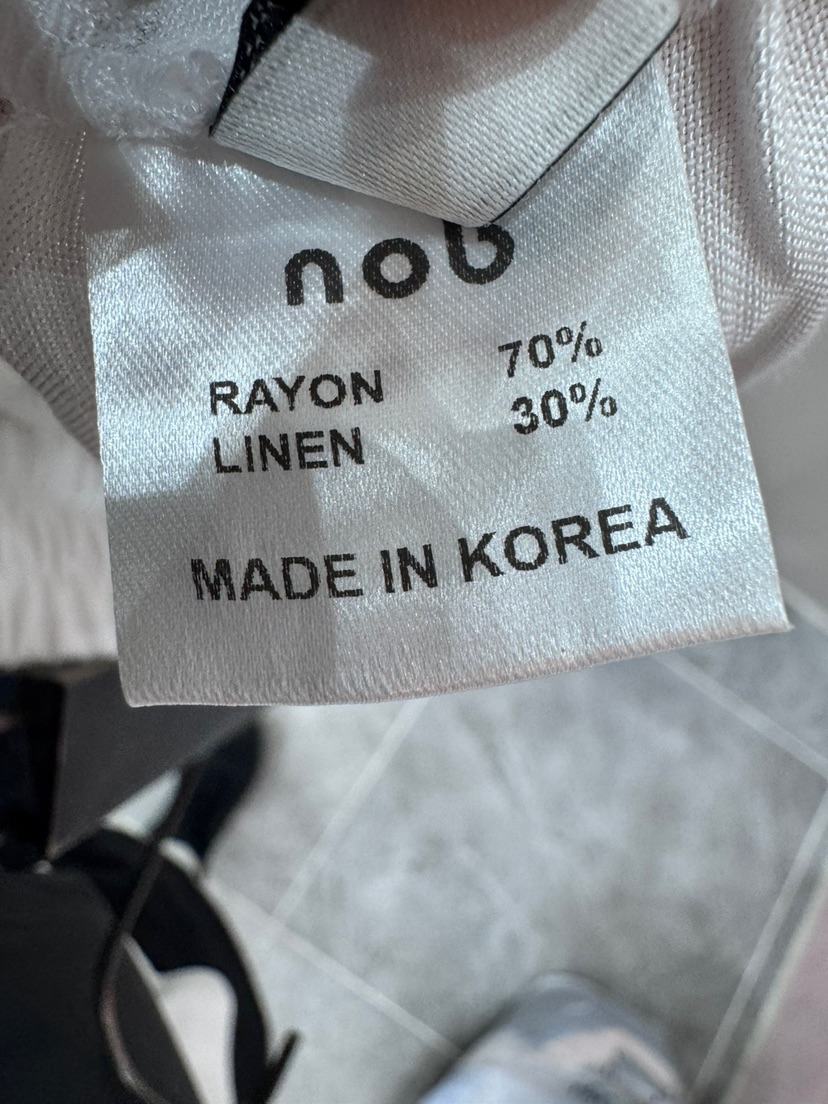 NOB直郵韓國代購㊣女裝新品推薦時尚休閑25春夏熱賣短褲亞麻NOB短褲
